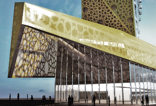 YES ARCHITECTURE., Istanbul Hochhaus, Fassade, Eingang