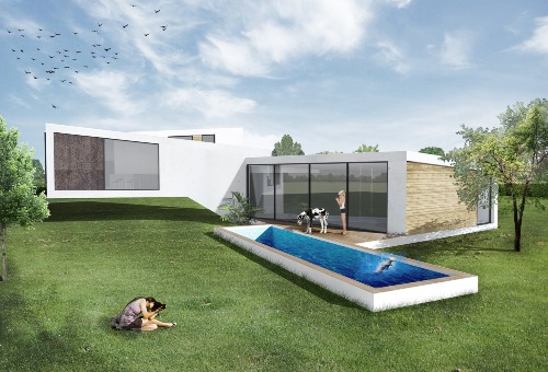 YES ARCHITECTURE., YES-Haus, Ingenried, Außenansicht