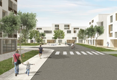 YES ARCHITECTURE., Freiham Nord, Wohnungsbau, Außenansicht
