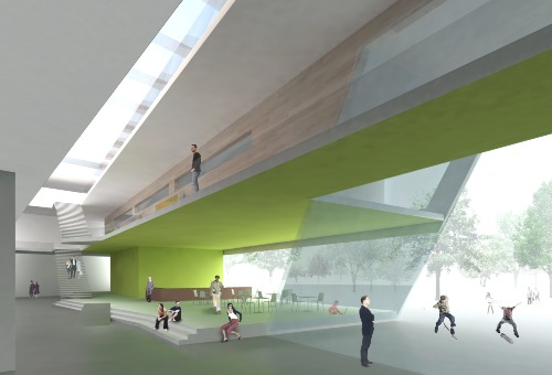 YES ARCHITECTURE., Grundschule Arnulfpark, München, Innenansicht