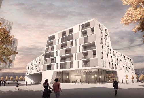 YES ARCHITECTURE., Riem, Wohngebäude, Außenansicht