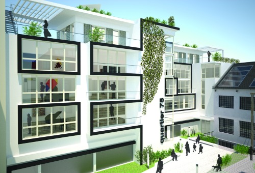 YES ARCHITECTURE., Quartier 75, München, Außenansicht