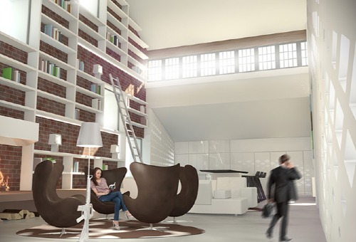 YES ARCHITECTURE., Panzerhalle Salzburg, Innenansicht